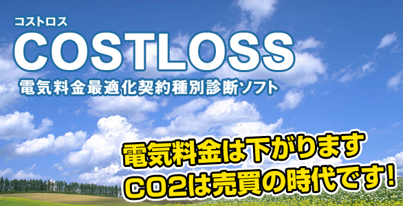 電気料金最適化契約種別診断ソフト-コストロス-
